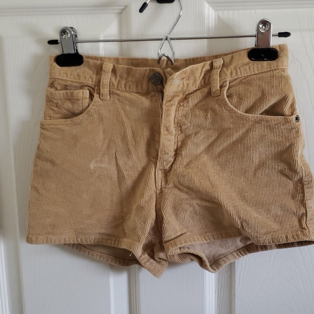 Tan Corduroy Shorts